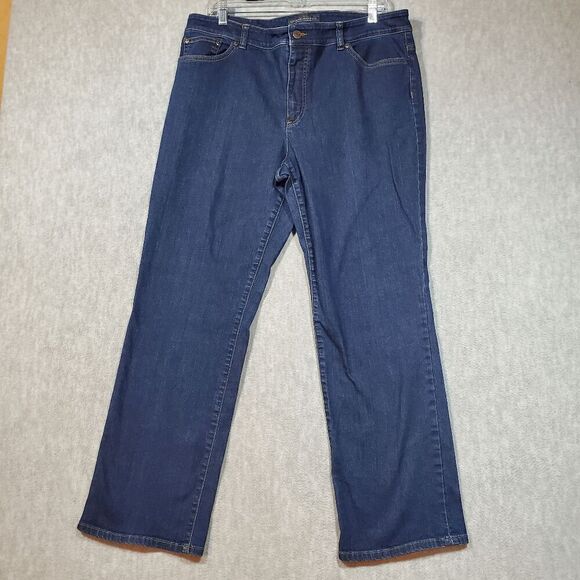Lauren Ralph Lauren Jeans Womens 16 Blue Denim Heritage Straight Leg High Rise - Picture 1 of 10
